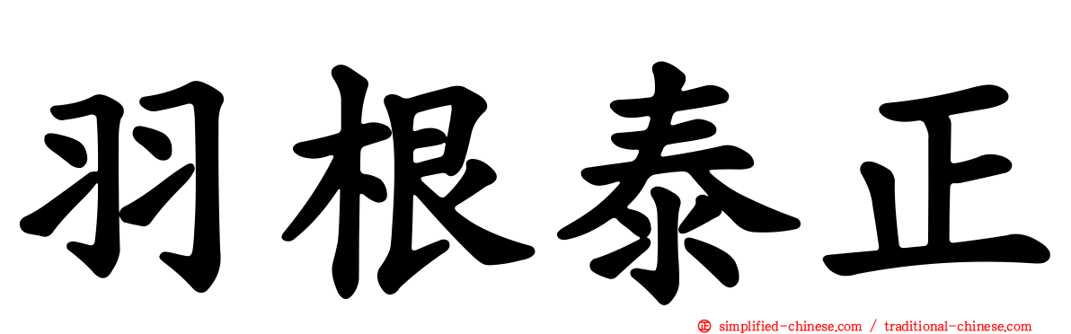 羽根泰正