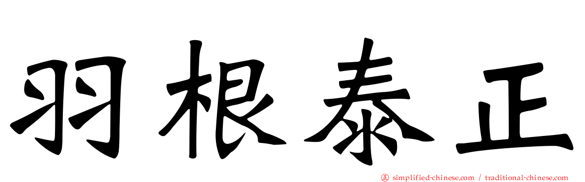 羽根泰正
