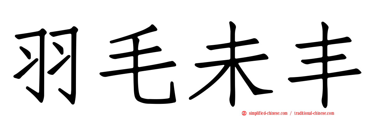 羽毛未丰