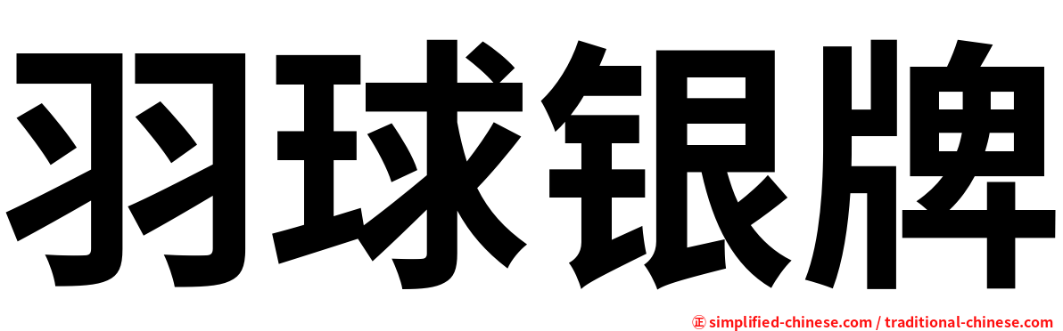 羽球银牌