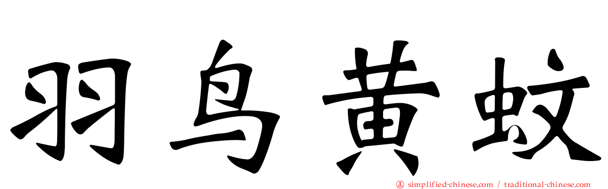 羽鸟黄蚊