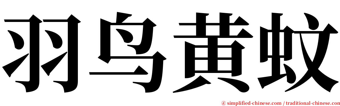 羽鸟黄蚊 serif font