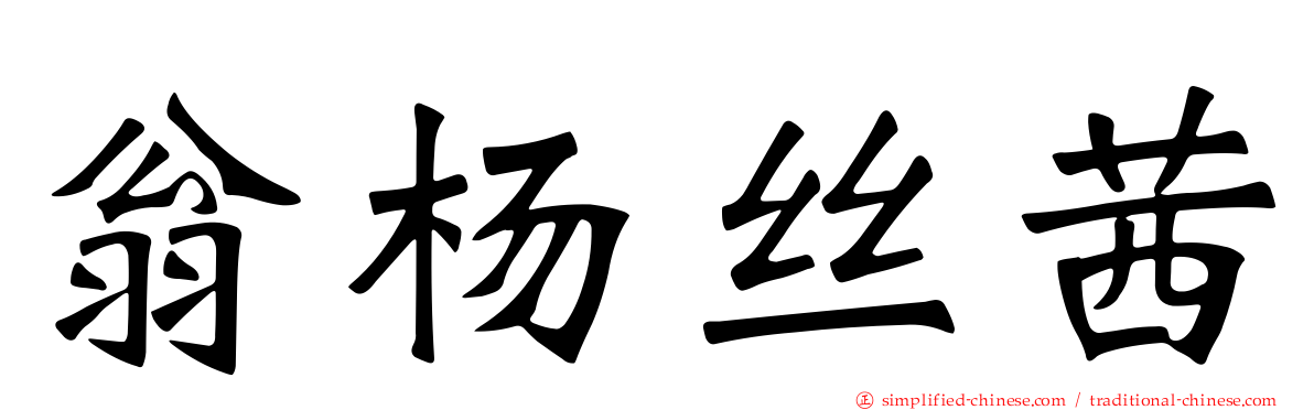 翁杨丝茜