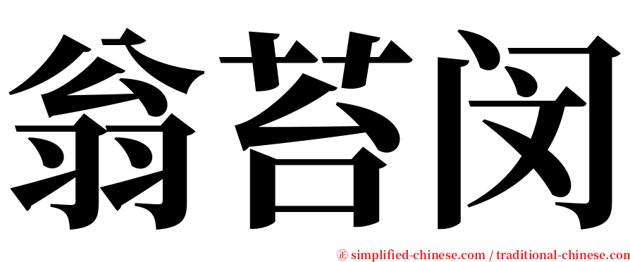 翁苔闵 serif font