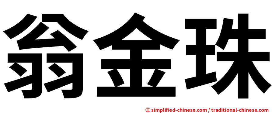 翁金珠