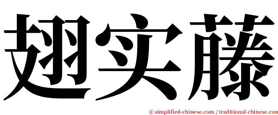 翅实藤 serif font