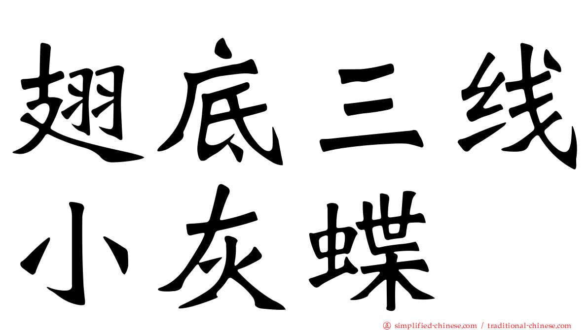 翅底三线小灰蝶
