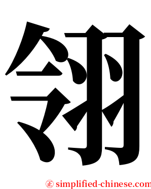 翎 serif font