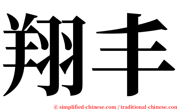 翔丰 serif font