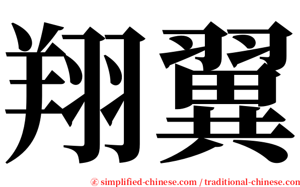 翔翼 serif font