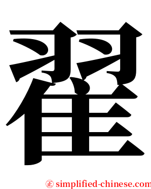 翟 serif font