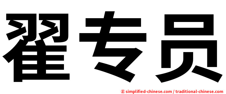 翟专员