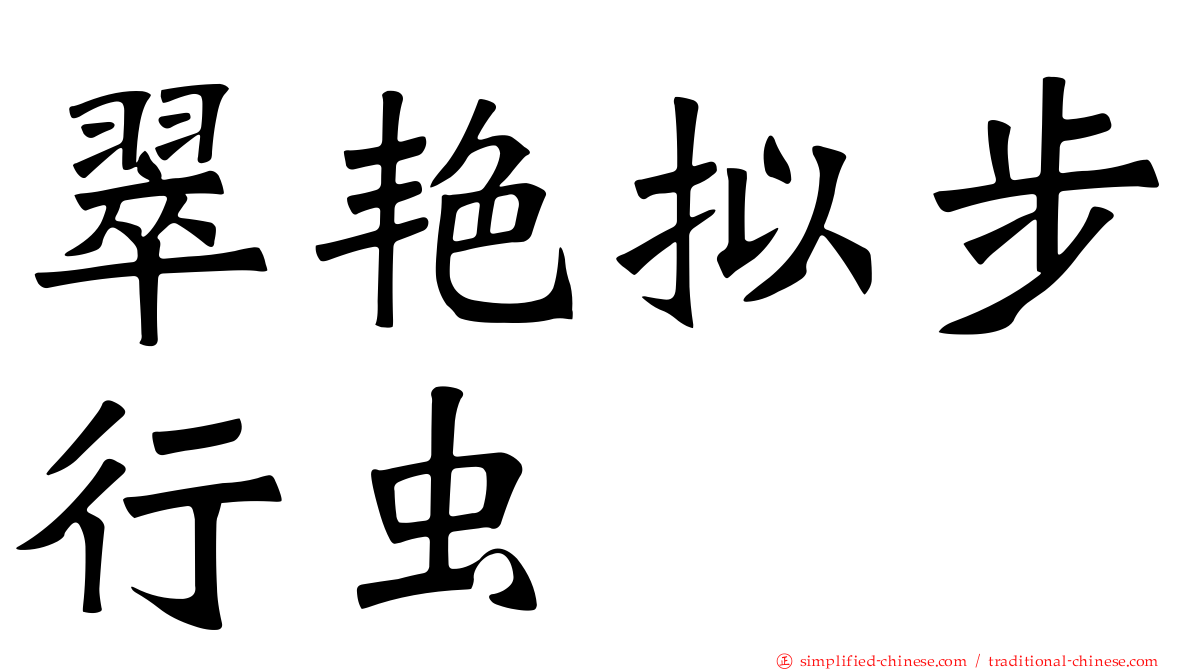 翠艳拟步行虫