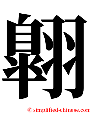 翺 serif font