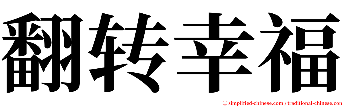 翻转幸福 serif font