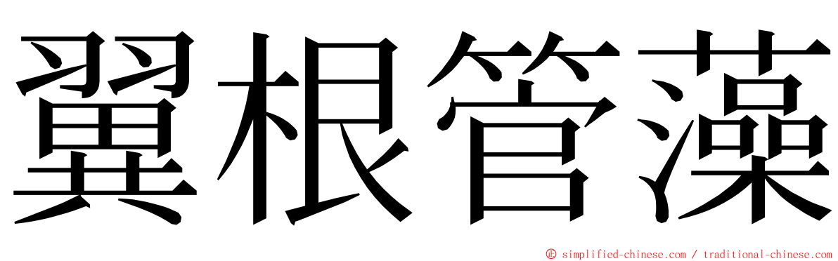 翼根管藻 ming font