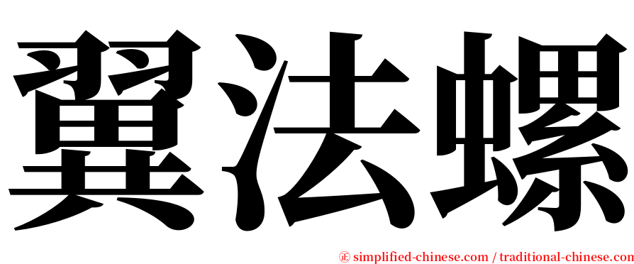 翼法螺 serif font