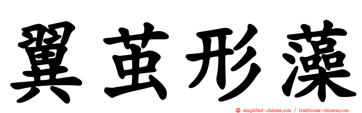 翼茧形藻