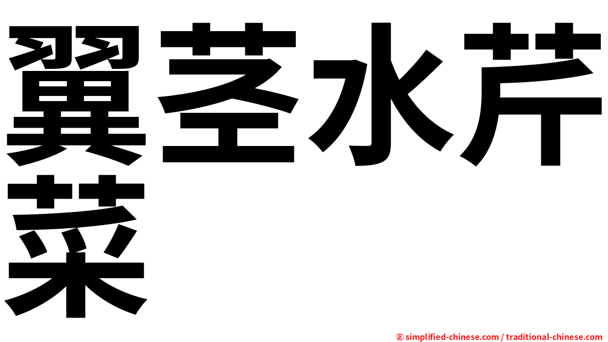翼茎水芹菜