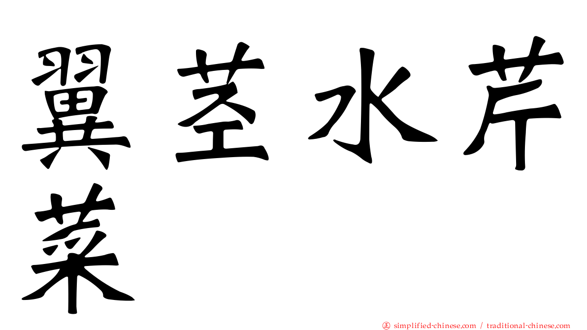 翼茎水芹菜