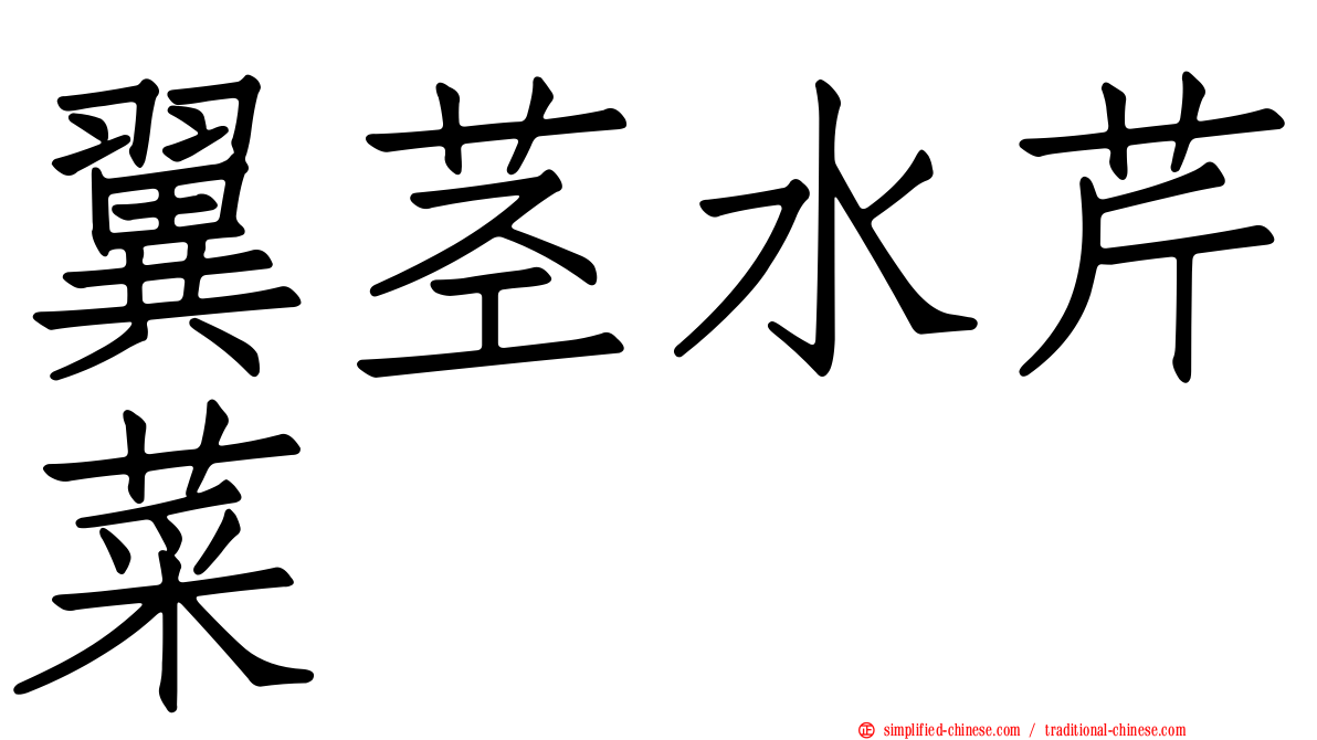 翼茎水芹菜