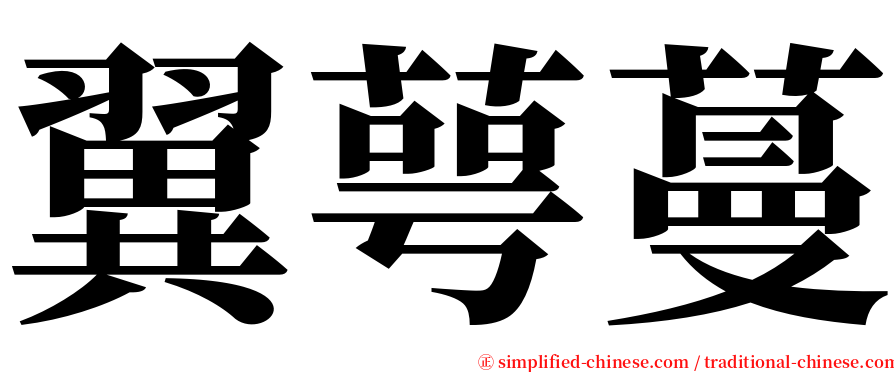 翼萼蔓 serif font
