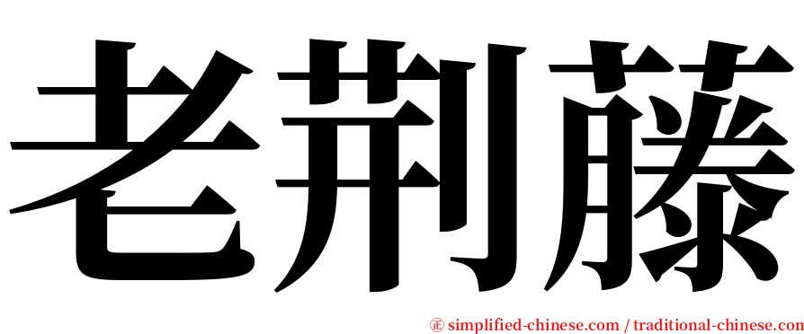 老荆藤 serif font