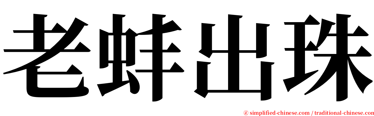老蚌出珠 serif font