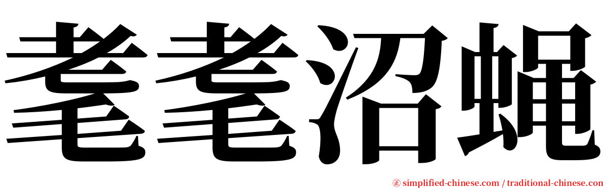 耄耄沼蝇 serif font