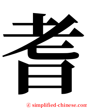 耆 serif font