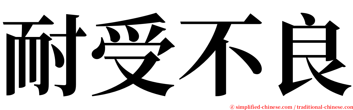 耐受不良 serif font