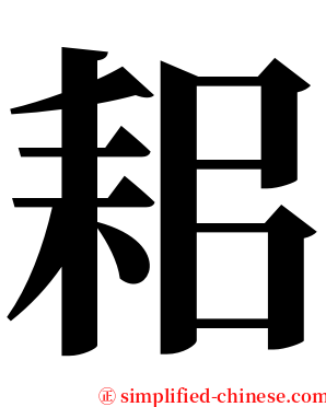 耜 serif font