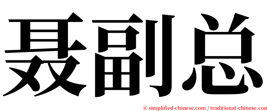 聂副总 serif font