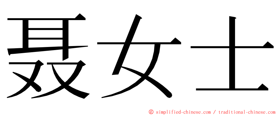 聂女士 ming font