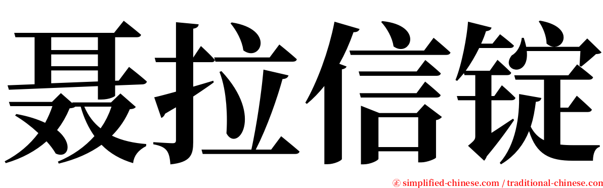 聂拉信锭 serif font