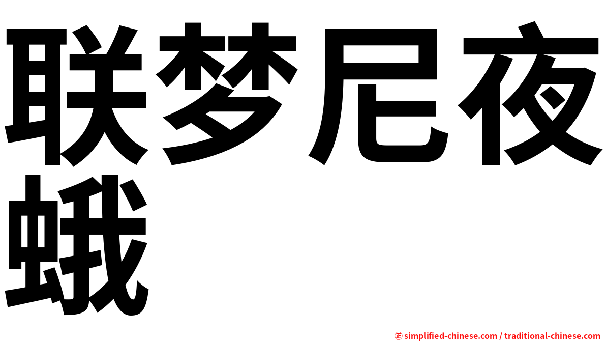 联梦尼夜蛾