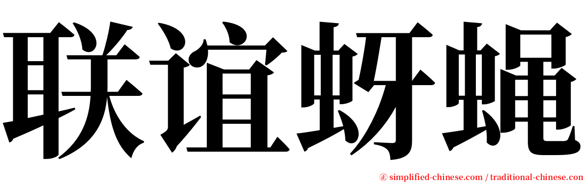 联谊蚜蝇 serif font
