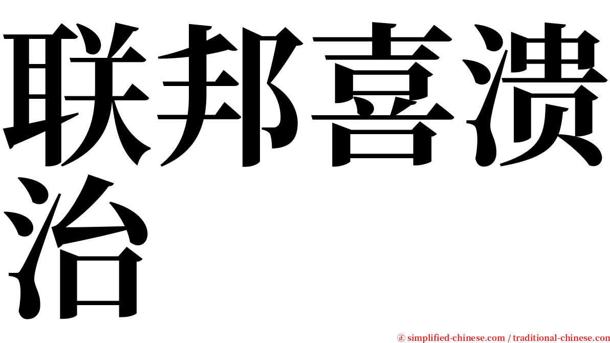 联邦喜溃治 serif font
