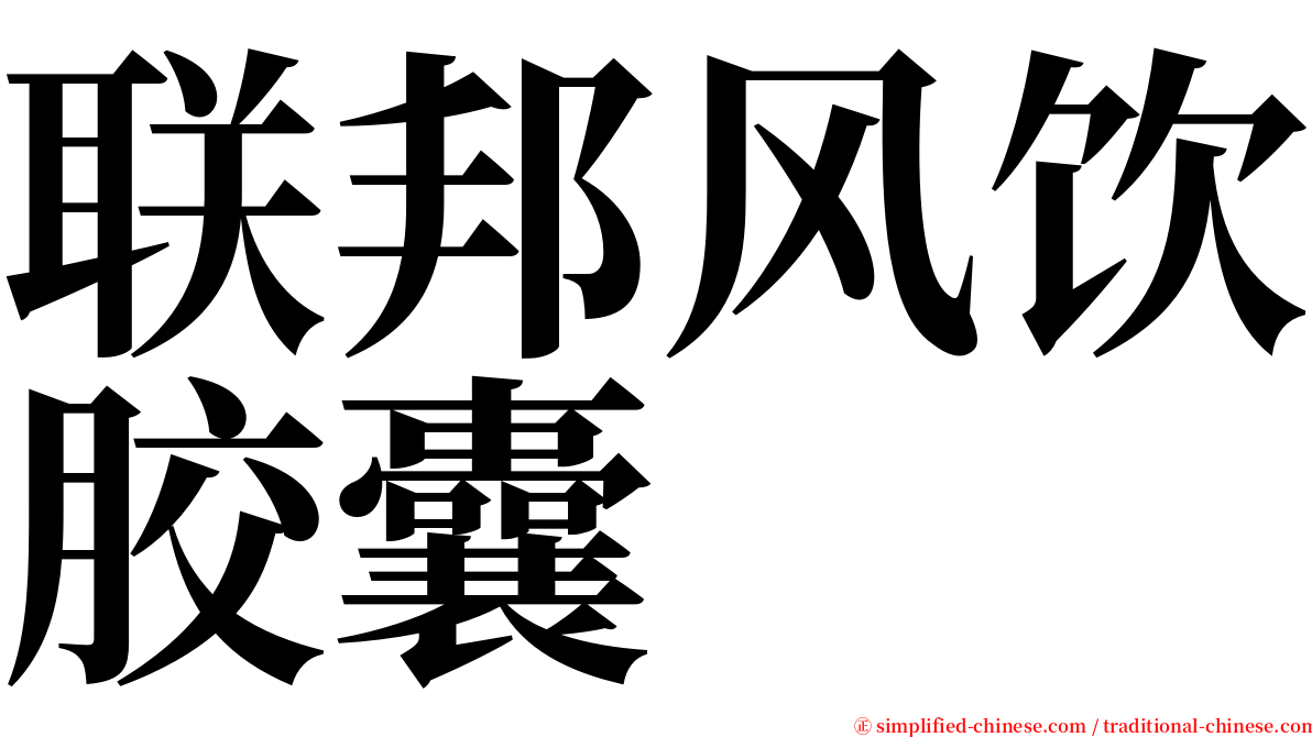 联邦风饮胶囊 serif font