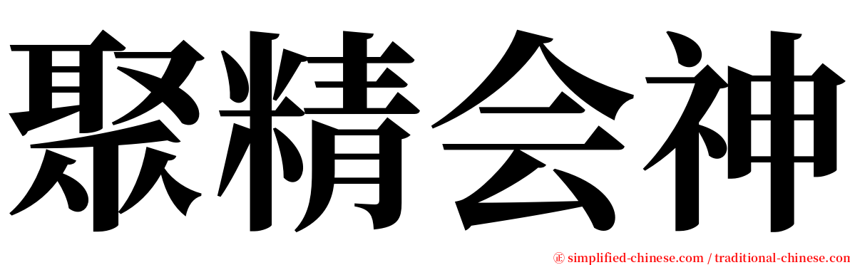 聚精会神 serif font