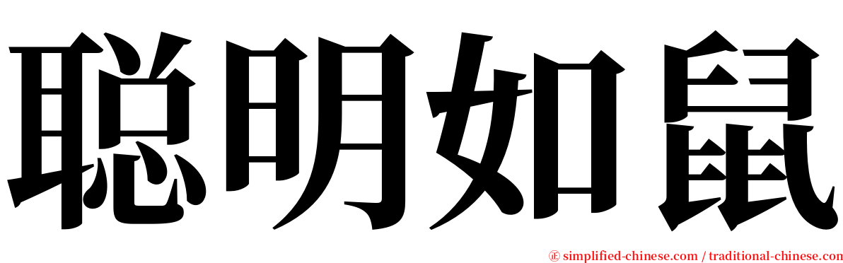 聪明如鼠 serif font