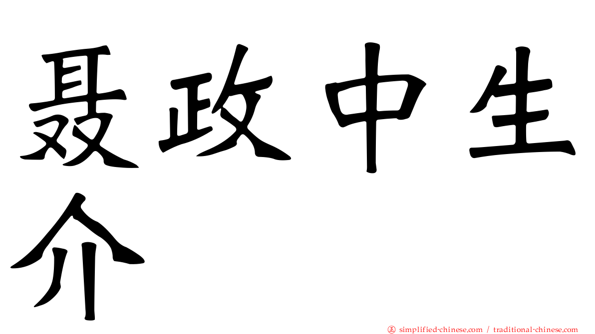 聂政中生介
