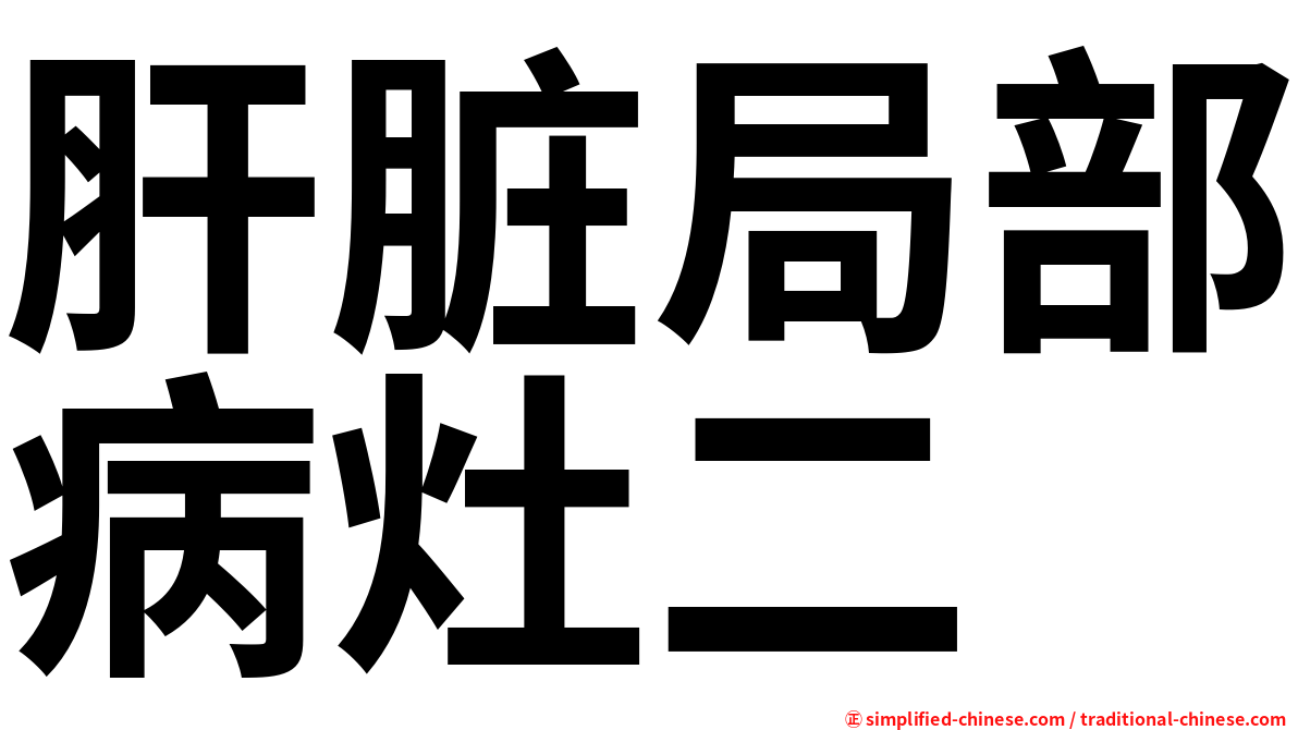 肝脏局部病灶二