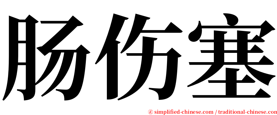 肠伤塞 serif font