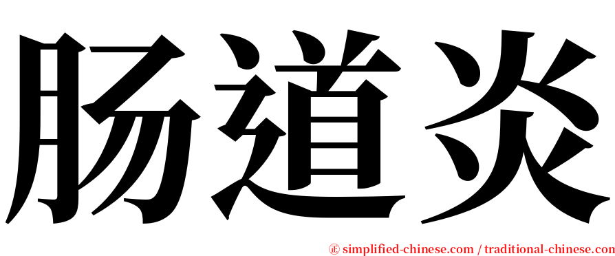 肠道炎 serif font