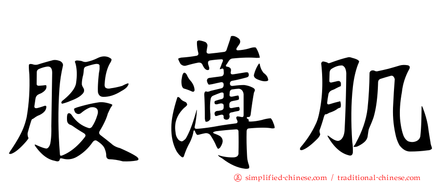 股薄肌