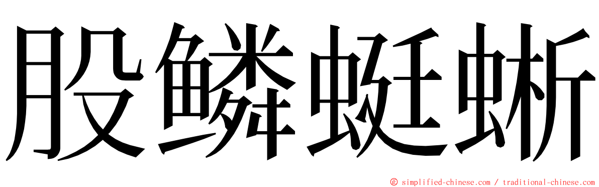 股鳞蜓蜥 ming font