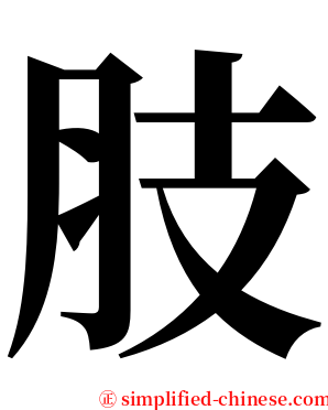 肢 serif font