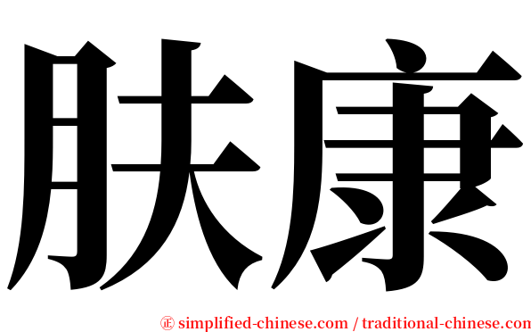 肤康 serif font