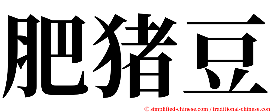 肥猪豆 serif font